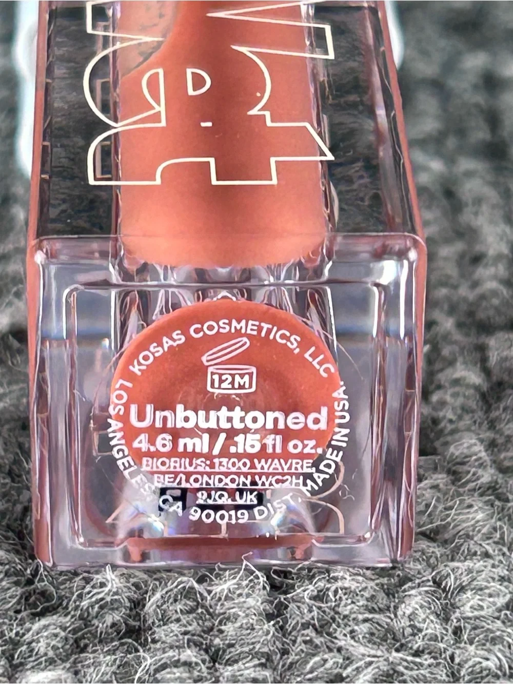 KOSAS Wet Lip Oil Plumping Peptide Lip Treatment Gloss in Unbuttoned ~ Full Size